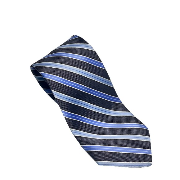 Brooks Brothers 346 Blue Gray Striped Silk Necktie USA Made 62” x 3.5” - Picture 1 of 7